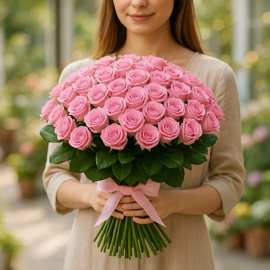 101 Rosa Rosen Strauß