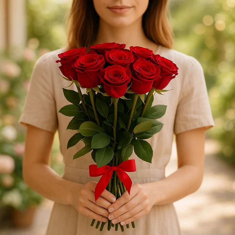 11 Red Long Rose Bouquet