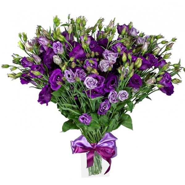 51 фиолетовые лизиантус букет