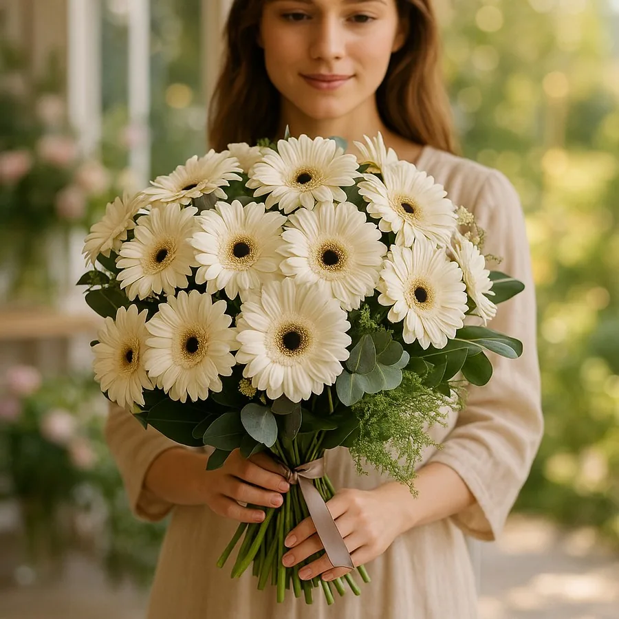Weiß Gerbera Strauß